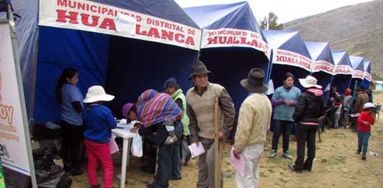Se realizaron 1495 atenciones médicas para pobladores de cuatro comunidades campesinas del distrito de Huallanca