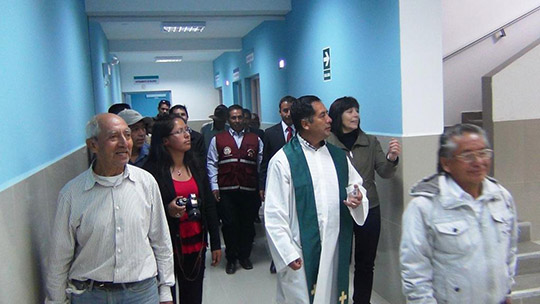 Autoridades de Cajacay en la inauguración