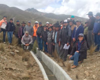 Desarrollo sostenible: 1.6 km de obras en el canal de riego en Aquia benefician a las familias del Caserío de Villanueva, en la provincia de Bolognesi.