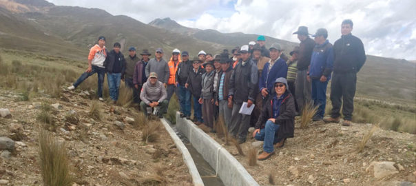 Desarrollo sostenible: 1.6 km de obras en el canal de riego en Aquia benefician a las familias del Caserío de Villanueva, en la provincia de Bolognesi.