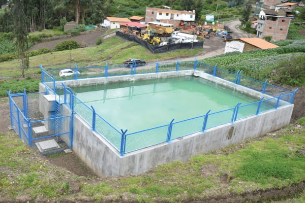 Nuevo reservorio en comunidad de Huaripampa