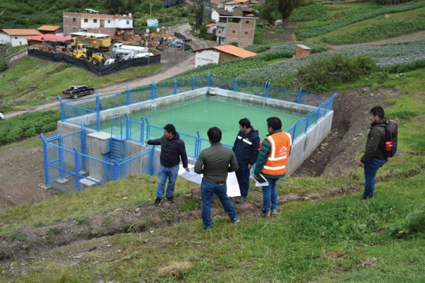 Nuevo reservorio en comunidad de Huaripampa