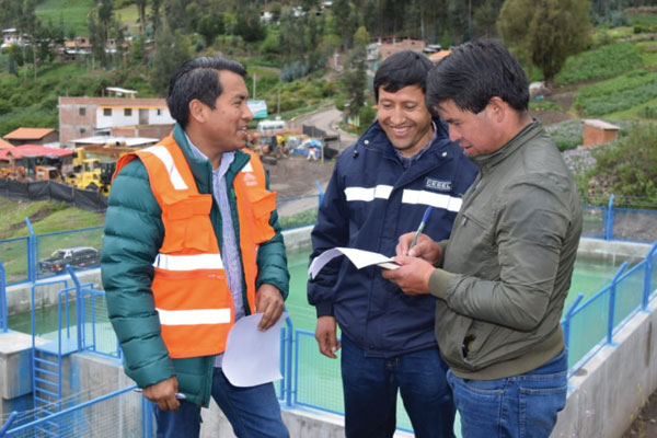 Nuevo reservorio en comunidad de Huaripampa