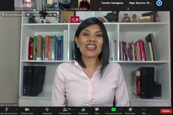 El evento virtual: Mujeres de cambio, mujeres que inspiran. Angie Acurio López, coach ejecutiva de INCAE Business School