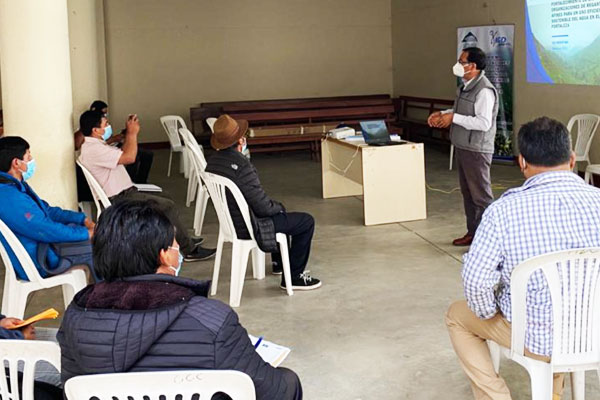 Este fortalecimiento a los regantes locales busca asegurar una correcta y eficiente gestión del agua.