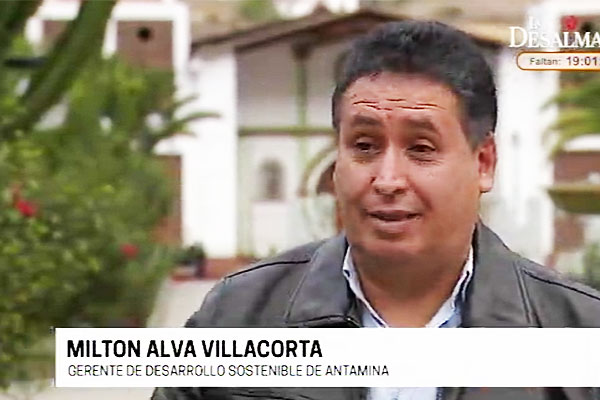 Milton Alva, gerente de desarrollo sostenible de Antamina.