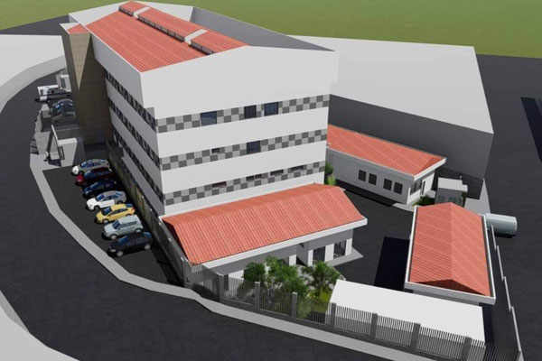 Maqueta del futuro centro materno infantil de Chiquián, elaborado mediante obras por impuestos.