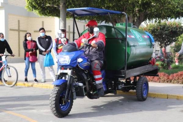 Preservar áreas verdes de Huarmey con motocisternas