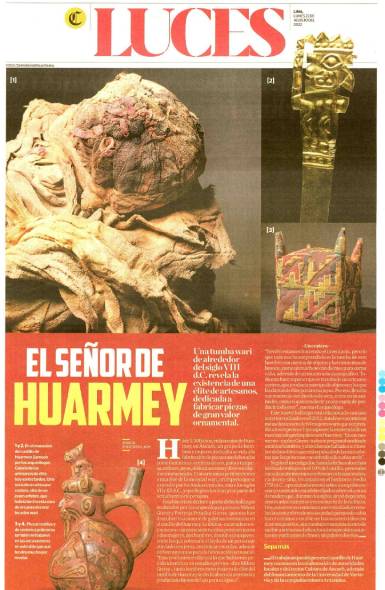 Castillo de Huarmey revela arte Wari publicada en el diario El Comercio