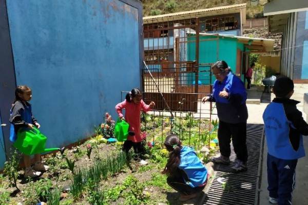 Nuevos jardines en colegios de Huari y Huarmey
