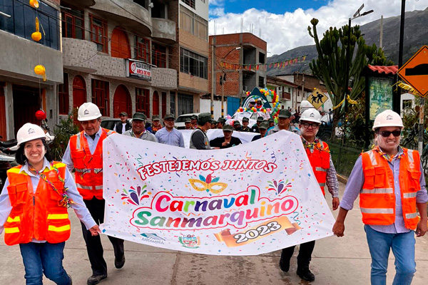Carnaval de San Marcos: Antamina formó parte del festivo desfile.