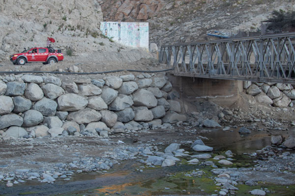 Área del río Fortaleza donde ya se han realizado trabajos de protección y prevención.