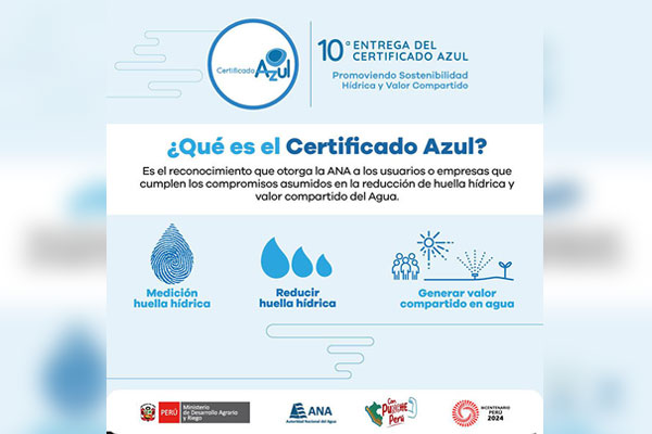 certificado azul - ANA