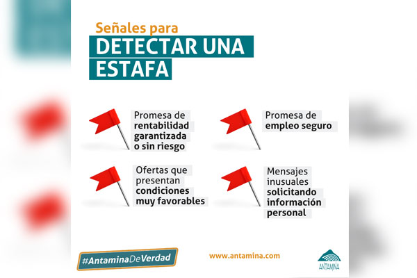 señalas para detectar una estafa