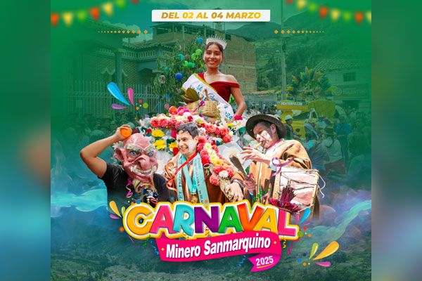 Carnaval minero de San Marcos: programa de actividades